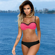 Load image into Gallery viewer, Minimalism Le Lace Patchwork Bikini