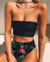 Load image into Gallery viewer, High Leg Bandeau bikini set